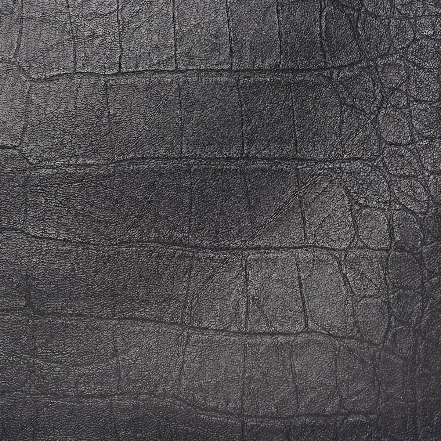 Calfskin Crocodile Embossed Monogram iPad Case Black