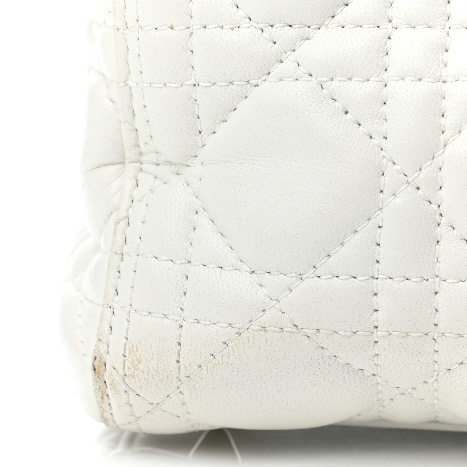 Christian Dior Lambskin Cannage Medium Lady Dior White 5 of 5