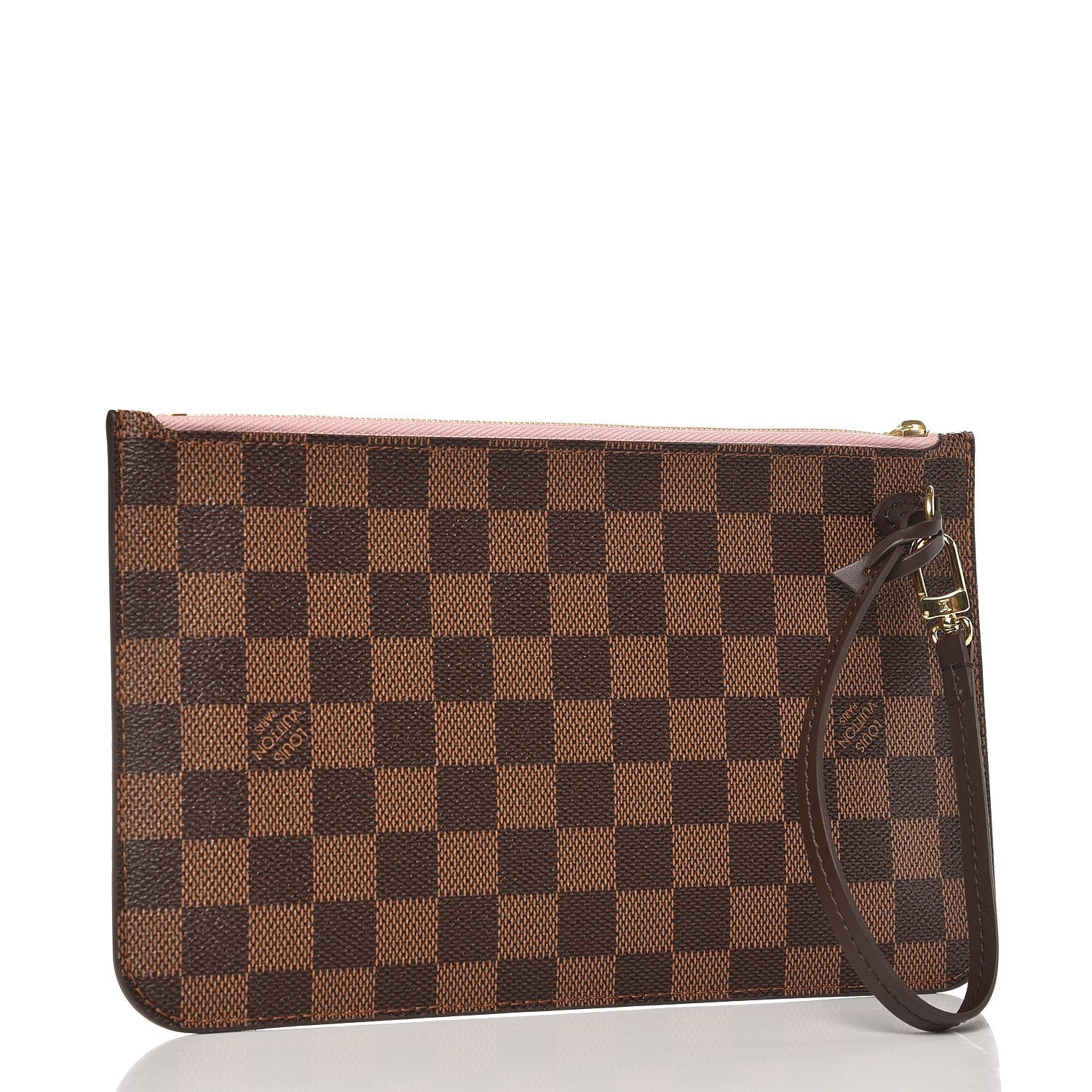 Louis Vuitton Damier Ebene Neverfull MM GM Pochette Rose Ballerine 3 of 7