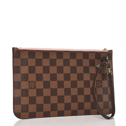 Louis Vuitton Damier Ebene Neverfull MM GM Pochette Rose Ballerine 3 of 7