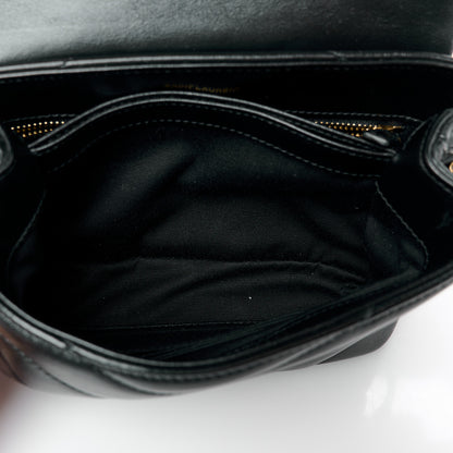 Saint Laurent Calfskin Y Quilted Monogram Toy Loulou Crossbody Bag Black 5 of 11