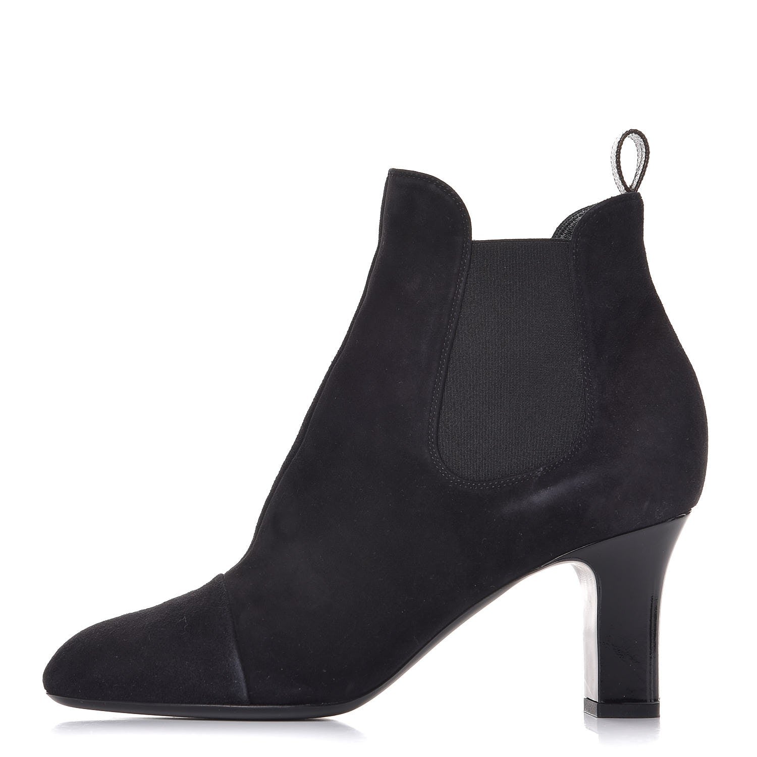 Louis Vuitton Suede Monogram Uniformes Cap Toe Chelsea 75mm Ankle Boots 41 Black 1 of 8