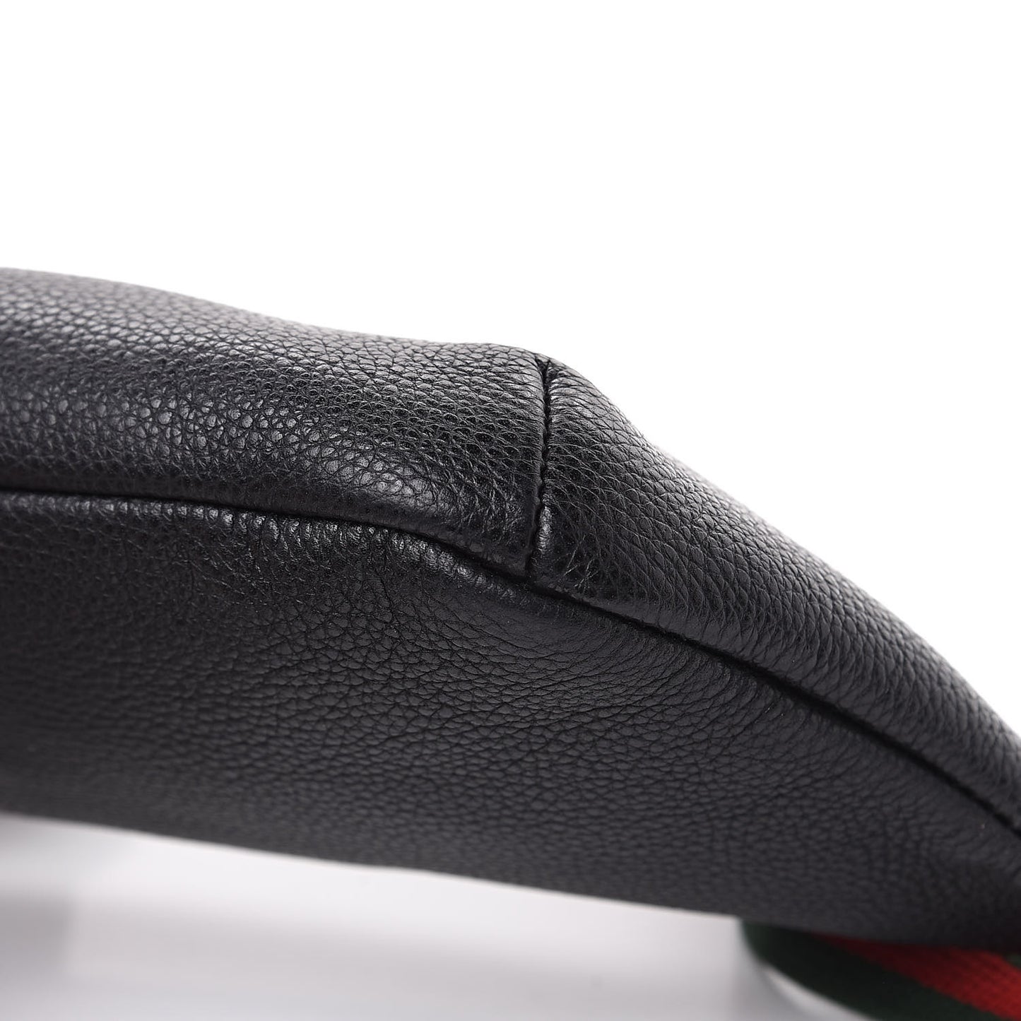 Grained Calfskin Small Logo Belt Bag Black