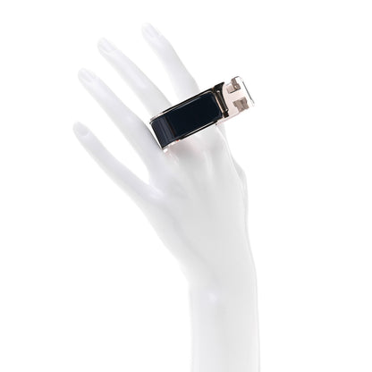 Hermes Enamel Wide Clic Clac H Bracelet GM Bleu Nuit 2 of 4