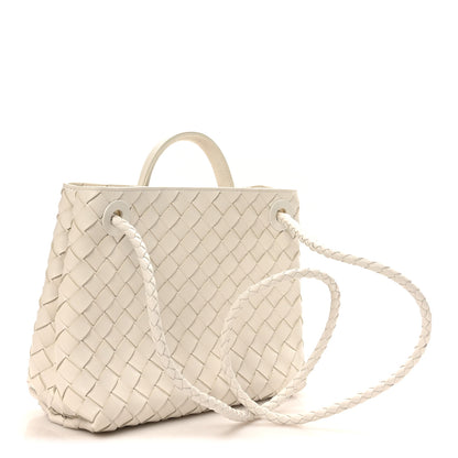 Bottega Veneta Nappa Intrecciato Small Andiamo Shoulder Bag White 3 of 9