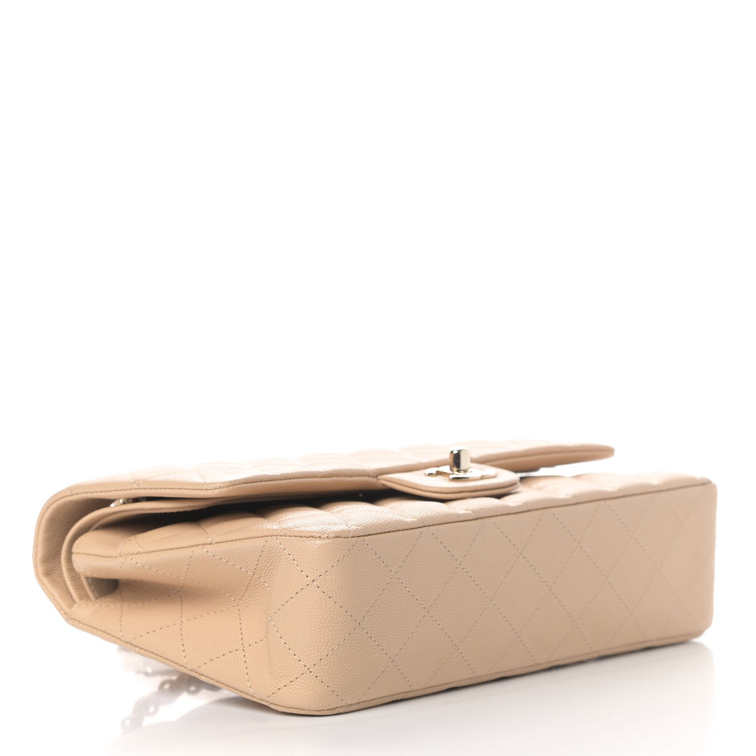 Chanel Caviar Quilted Medium Double Flap Beige 3 of 5