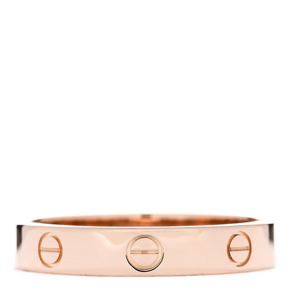 Cartier 18K Pink Gold 4mm LOVE Wedding Band Ring 61 9.5 3 of 4