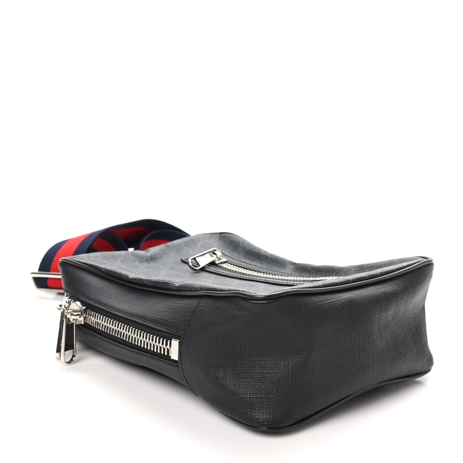 Gucci GG Supreme Monogram Web Belt Bag Black Grey 3 of 11