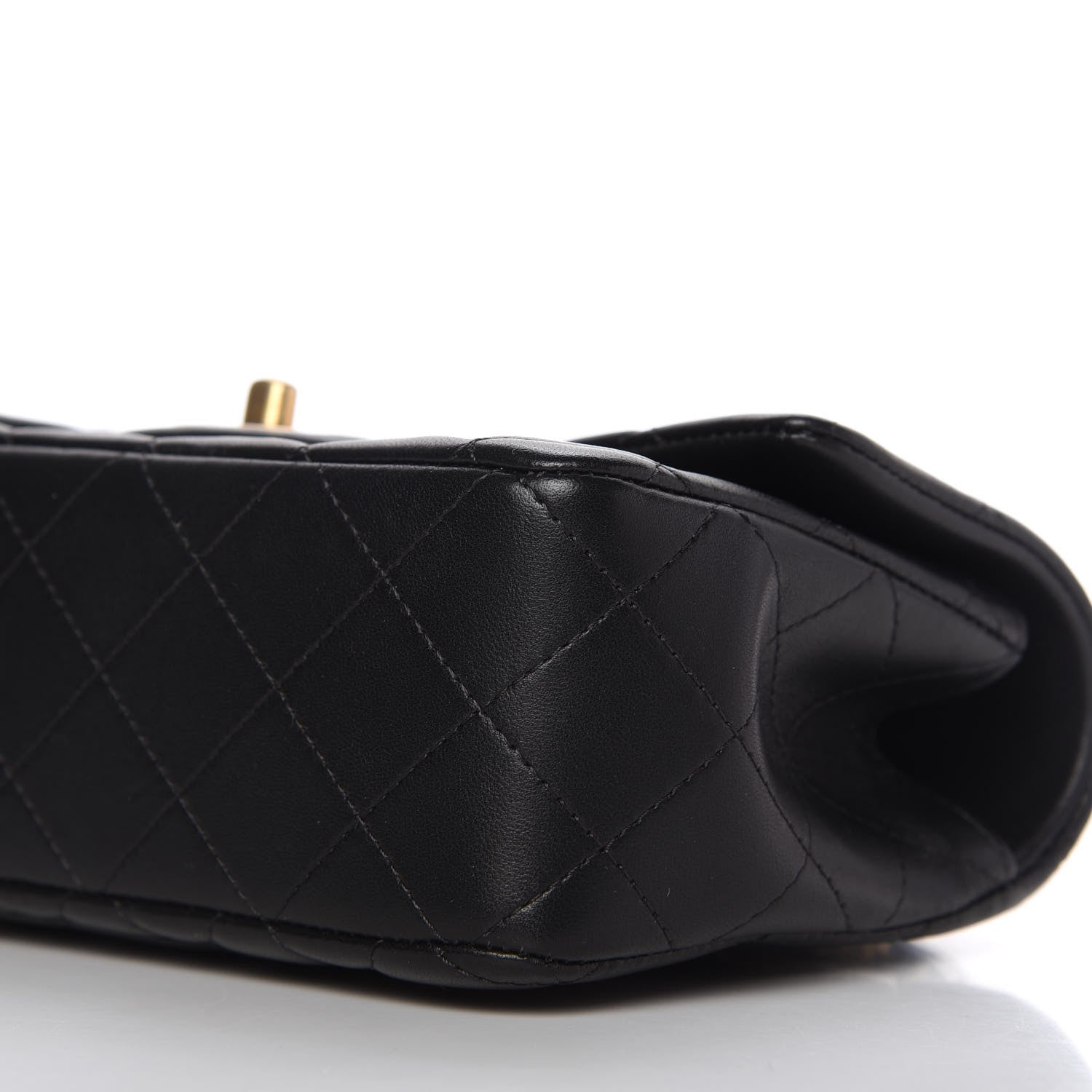 Chanel Lambskin Quilted Mini Top Handle Rectangular Flap Black 7 of 11