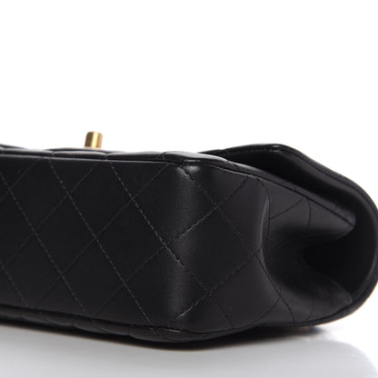 Chanel Lambskin Quilted Mini Top Handle Rectangular Flap Black 7 of 11