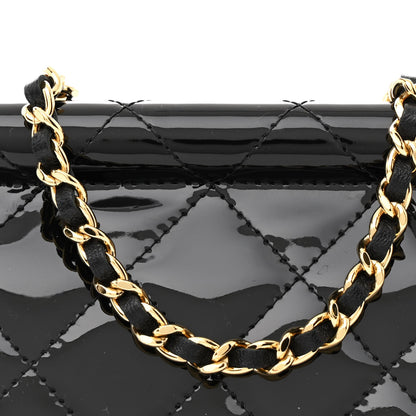 Chanel Patent Quilted Frame Clutch Flap With Chain Black 9 of 11