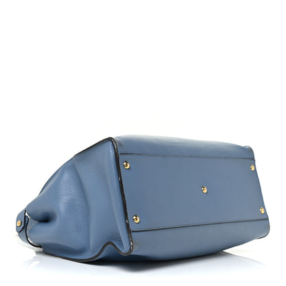 Fendi Vitello Seta Plexiglass Tortoise Large Peekaboo Iconic Satchel Ceruleo 4 of 19