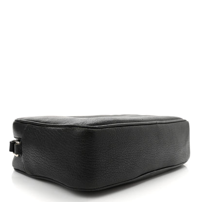Saint Laurent Grained Lambskin Monogram Lou Camera Bag Black 4 of 11