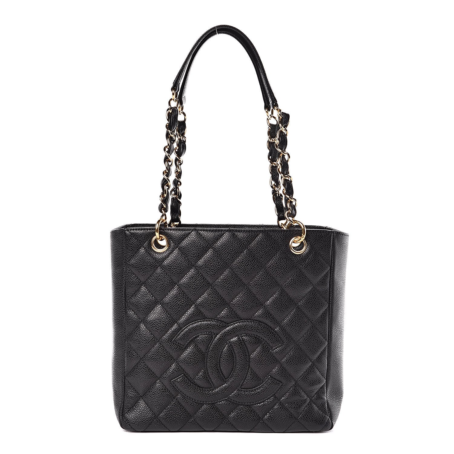 Chanel Caviar Quilted Petit Shopping Tote PST Black 1 of 12