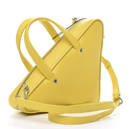 Balenciaga Shiny Day Calfskin Logo XS Triangle Duffle Jaune Black 3 of 9