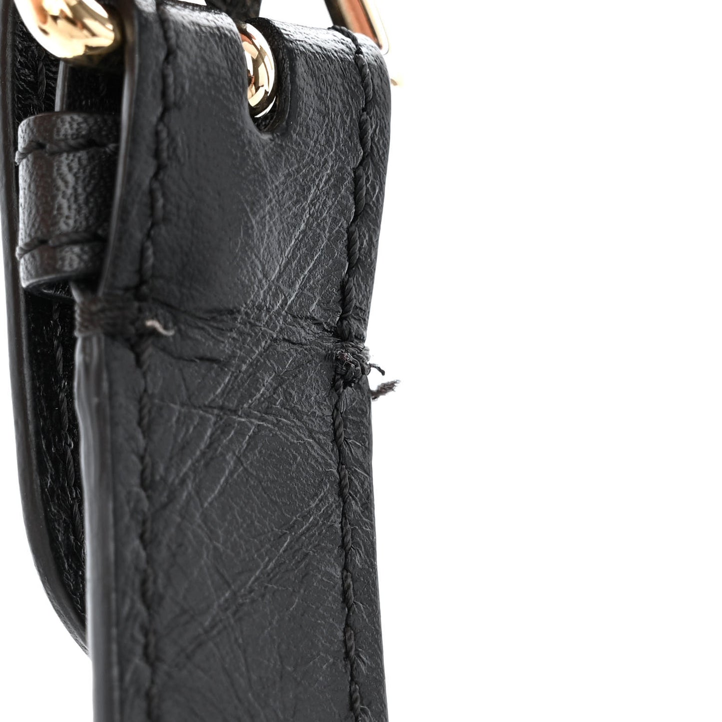 Aged Calfskin Quilted Waist Bag With Coin Purse Black