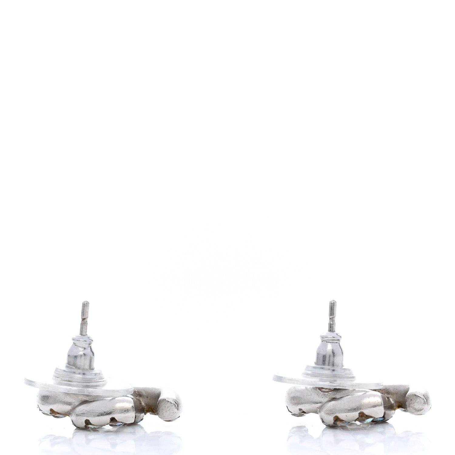 Chanel Iridescent Crystal CC Earrings Multicolor 3 of 7