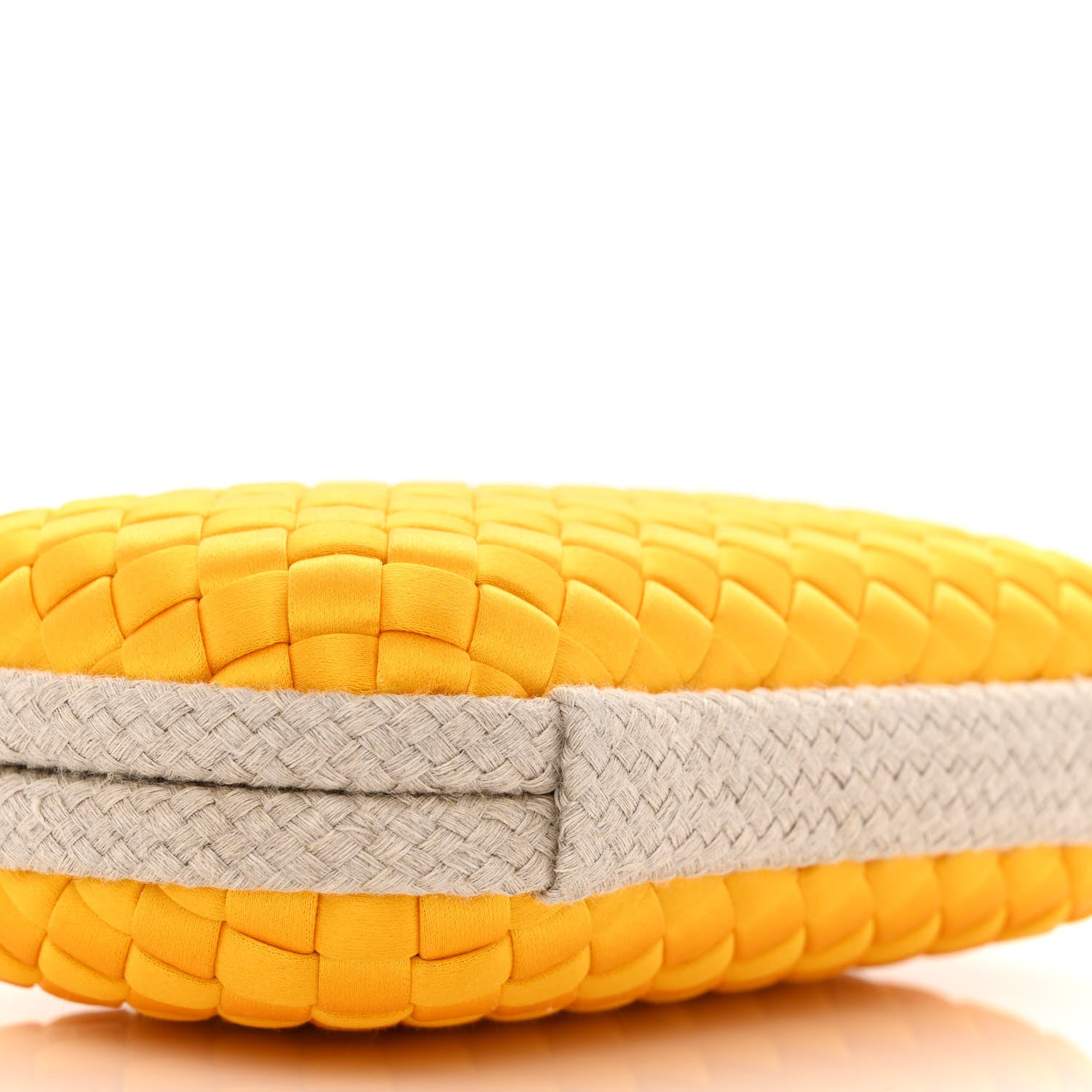 Bottega Veneta Satin Knot Clutch Yellow 7 of 9