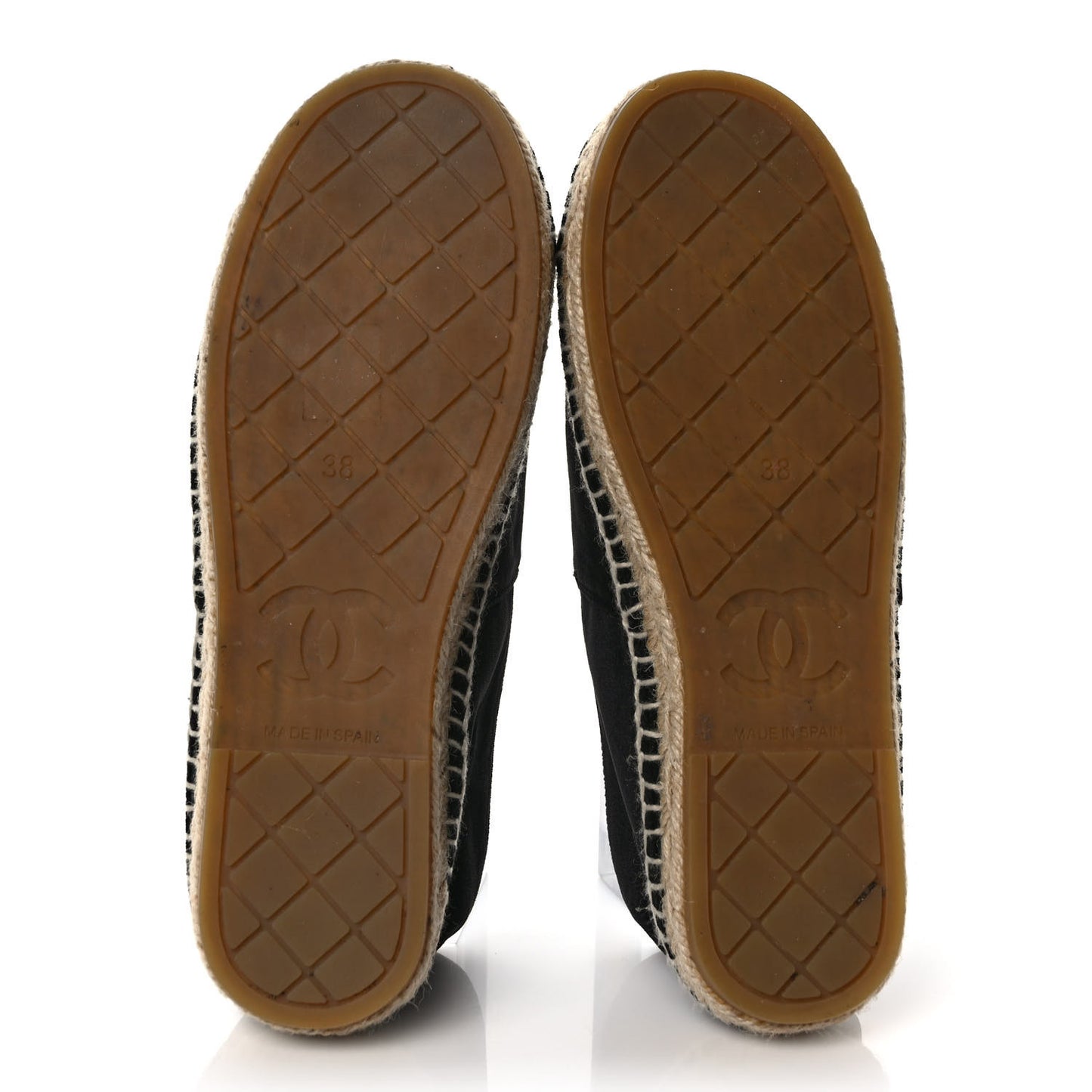 Velvet Logo Espadrilles 38 Black