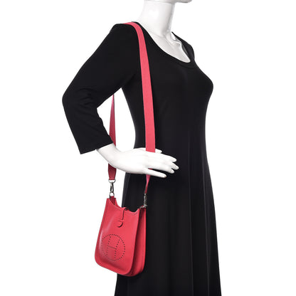 Hermes Taurillon Clemence Evelyne TPM Rose Extreme 2 of 12