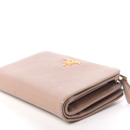 Prada Saffiano Metal Compact Wallet Cammeo 9 of 10