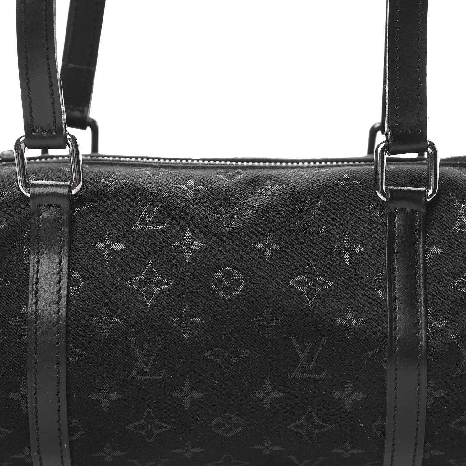 Louis Vuitton Satin Monogram Mini Papillon Black 7 of 9