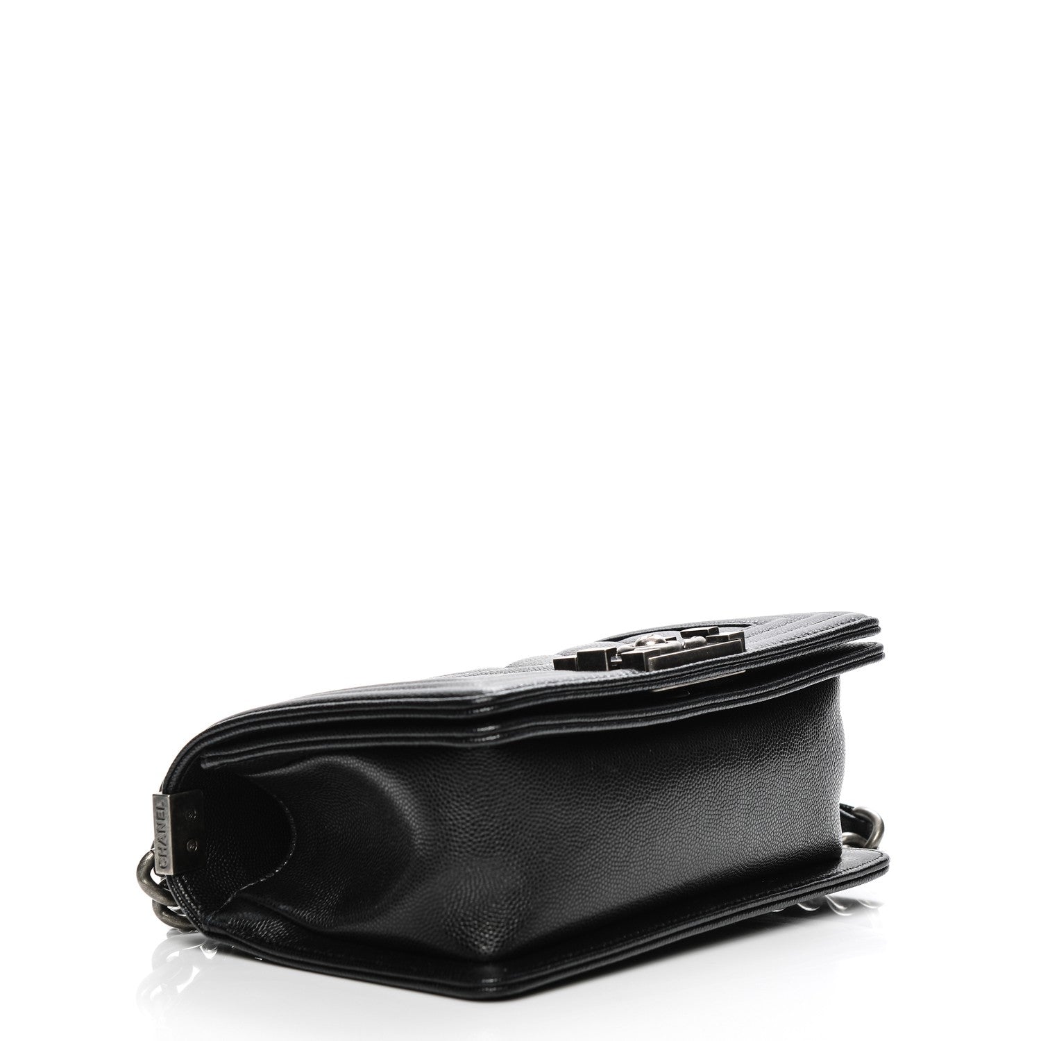 Chanel Caviar Chevron Quilted Small Boy Flap Black 4 of 7