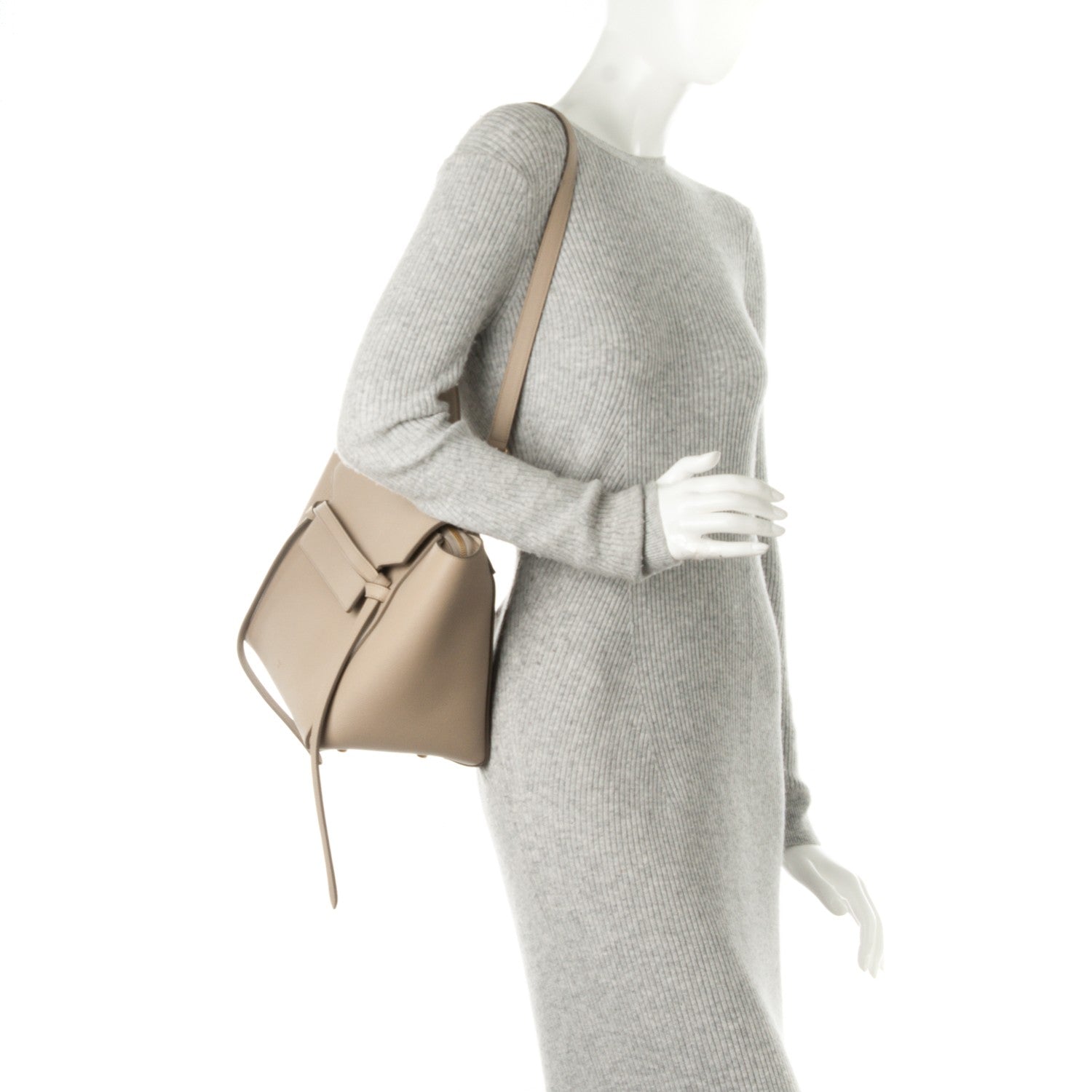 Celine Grained Calfskin Mini Belt Bag Light Taupe 2 of 13