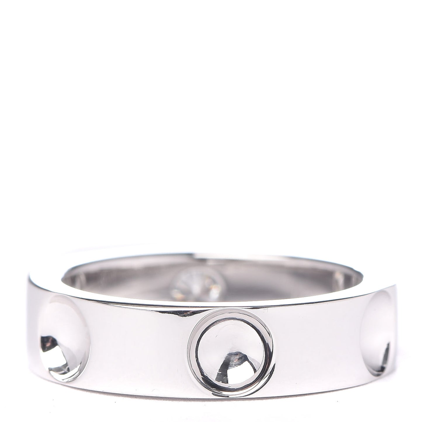 18K White Gold Diamond Empreinte Ring 48 4.5