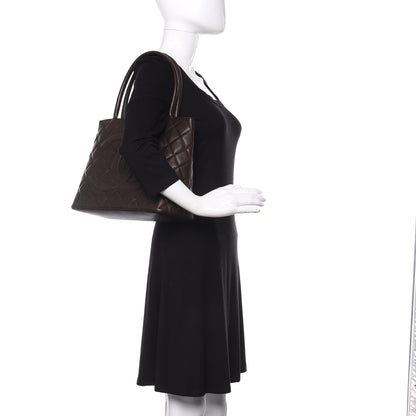 Chanel Caviar Quilted Medallion Tote Dark Brown 2 of 10