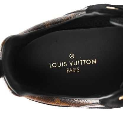 Louis Vuitton Suede Monogram Run Away Sneakers 37 Black 7 of 9