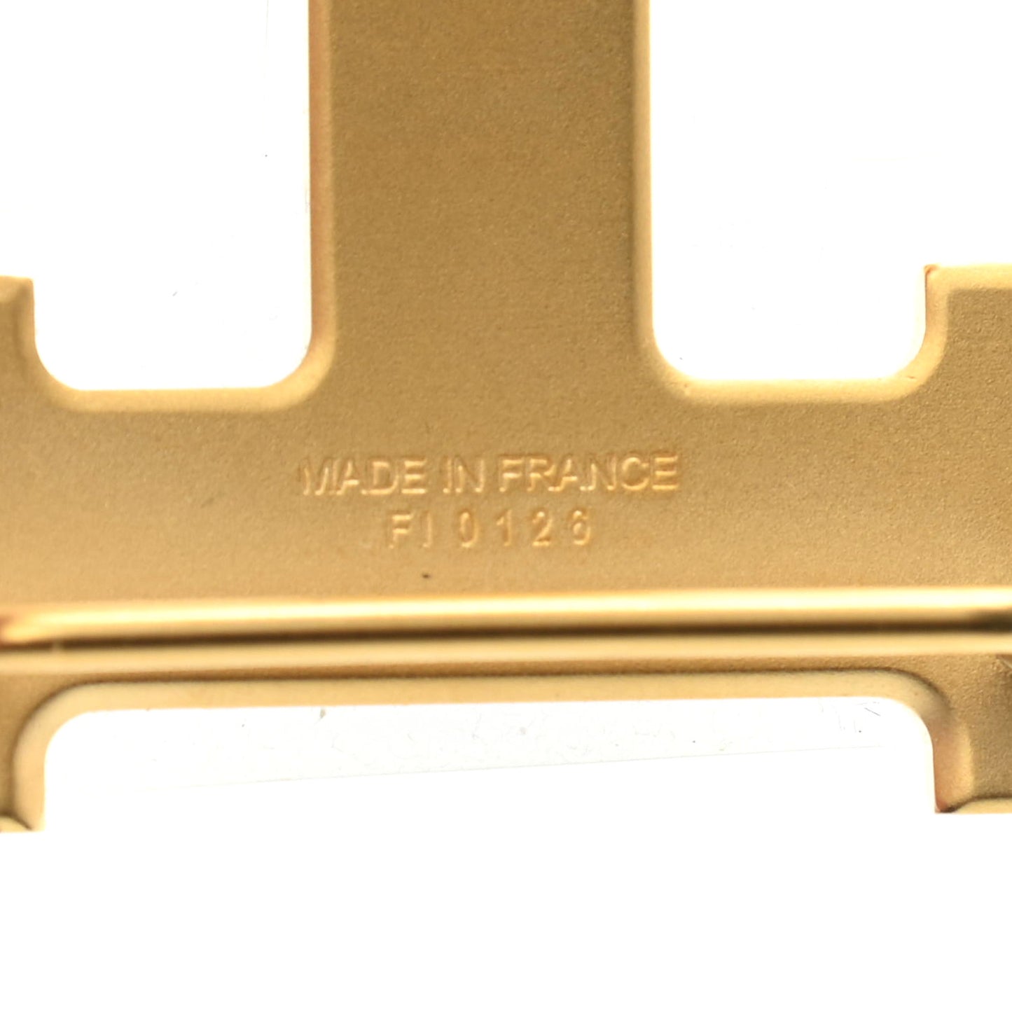 Polished 32mm H Belt Buckle Gold