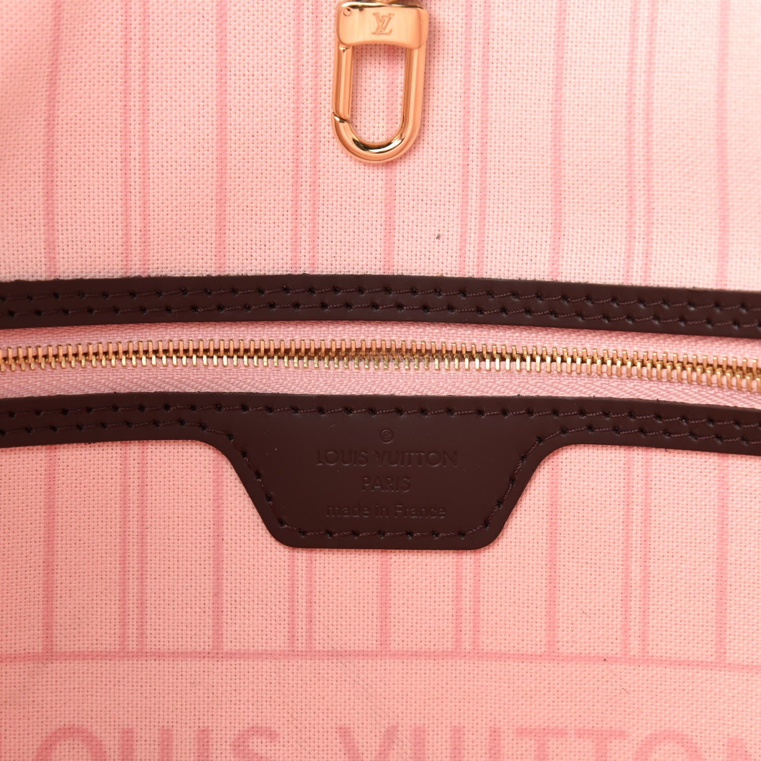 Louis Vuitton Damier Ebene Neo Neverfull MM Rose Ballerine 9 of 11