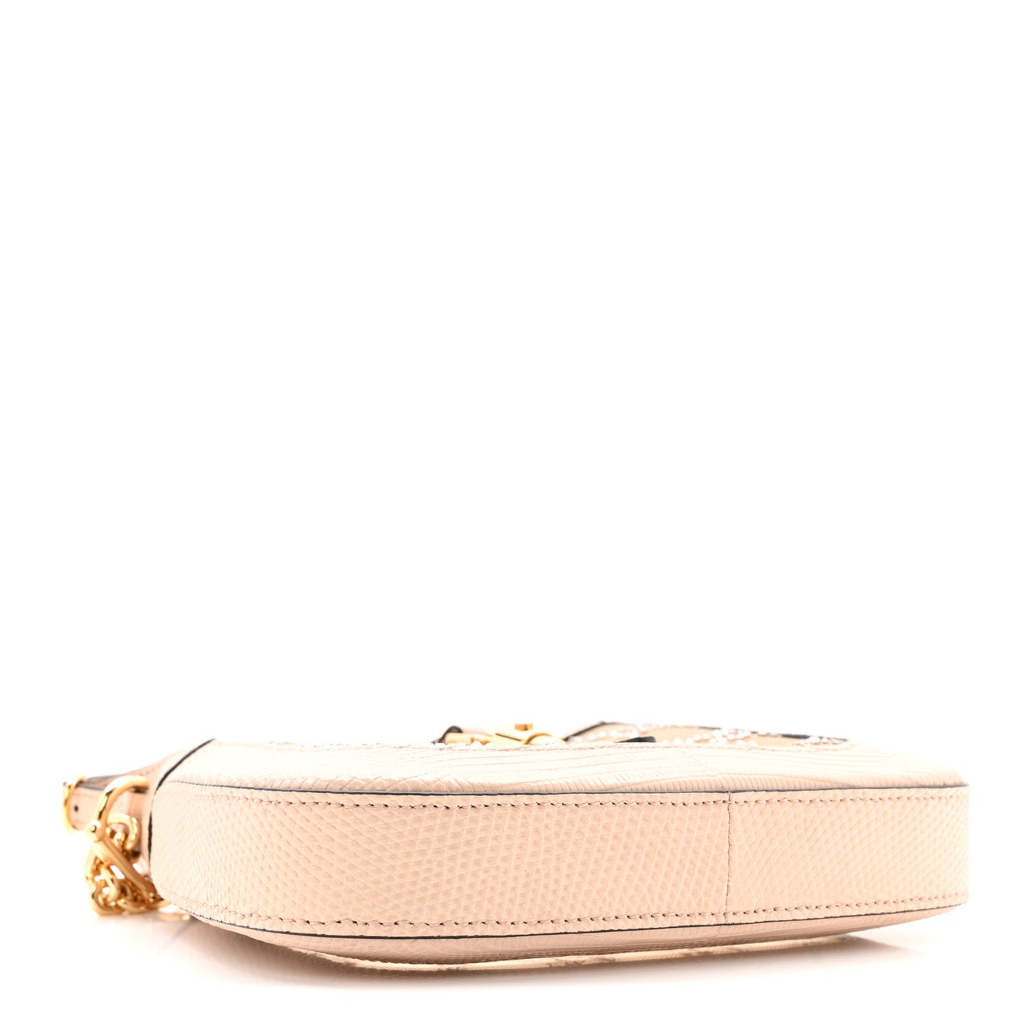 Lizard Mesh Crystal GG Monogram Mini Jackie 1961 Hobo Light Powder Skin Rose