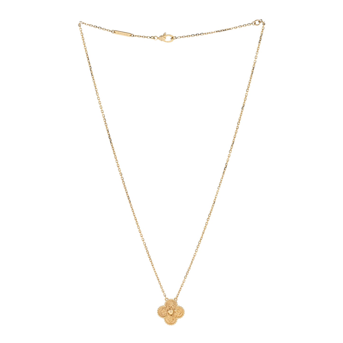 18K Yellow Gold Vintage Alhambra Pendant Necklace