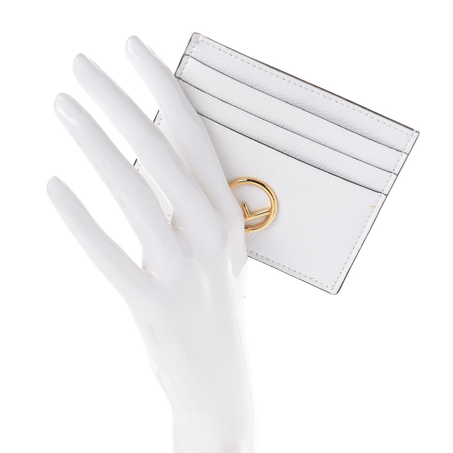 Fendi Vitello Cruise F is Fendi Card Holder Optical White 2 of 13