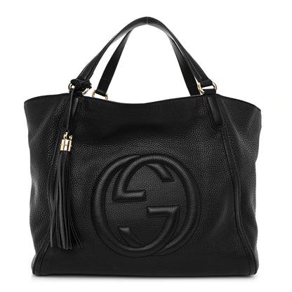 Gucci Pebbled Calfskin Medium Soho Shoulder Bag Black 1 of 10