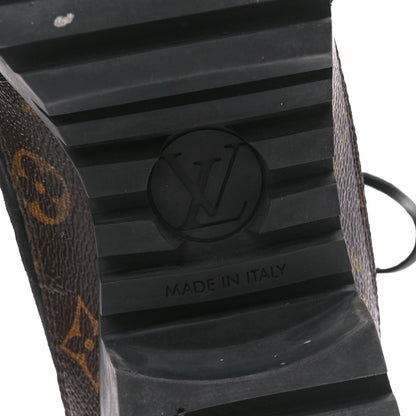 Louis Vuitton Suede Calfskin Monogram Laureate Platform Desert Boots 40 Black 6 of 8