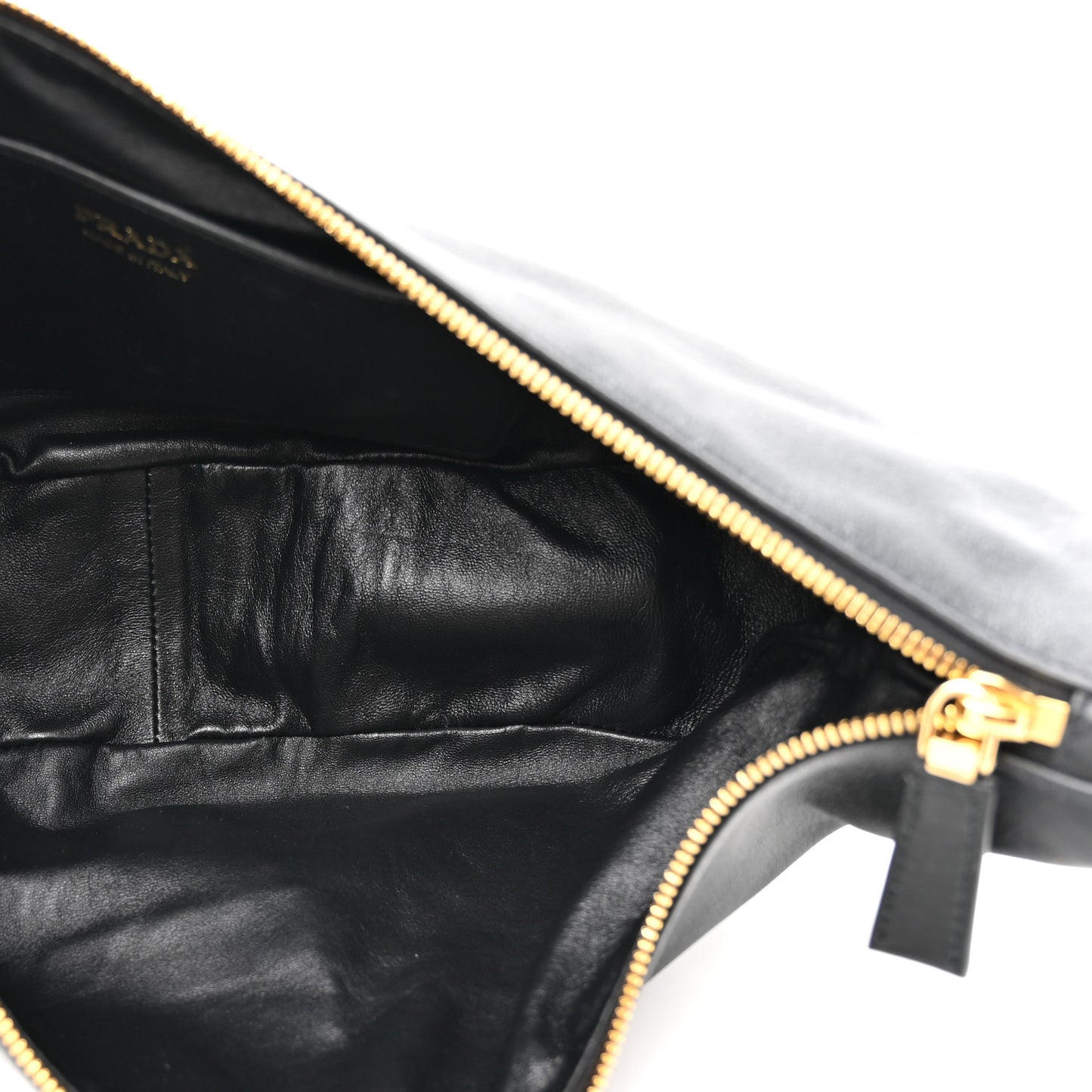 Soft Grain Calfskin Large Demi-Lune Shoulder Bag Black