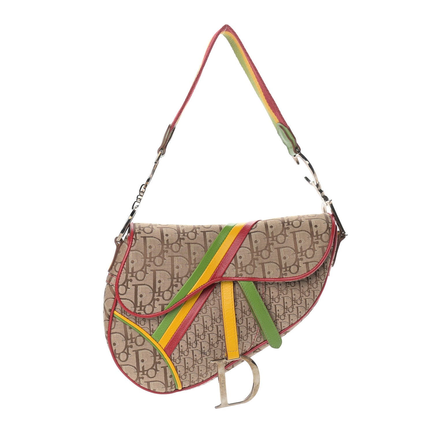 Christian Dior Monogram Rasta Saddle Bag Beige 1 of 13