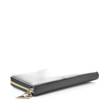 Givenchy Lambskin Shark Lock Zip Around Wallet Black 4 of 10