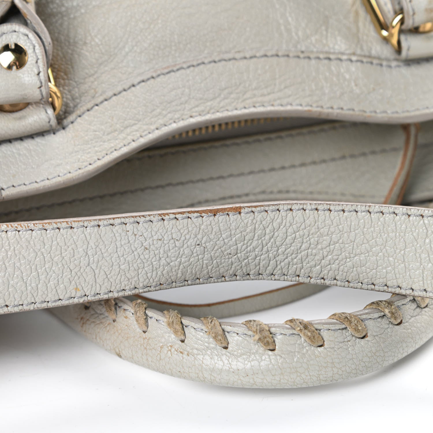 Balenciaga Chevre Gold Metallic Edge Hardware Mini City Gris Perle 18 of 19