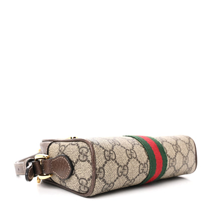 Gucci GG Supreme Monogram Web Mini Ophidia Shoulder Bag Brown 4 of 11