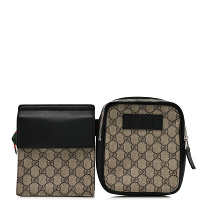 Gucci GG Supreme Monogram Web Belt Bag Black 1 of 16