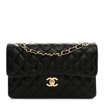 Chanel Lambskin Quilted Small Double Flap Black 1 of 11