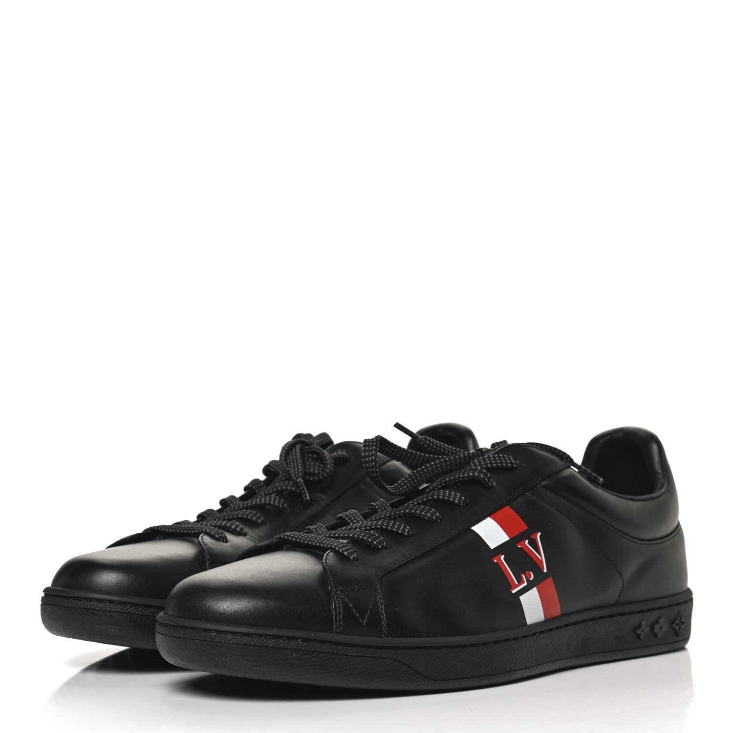 Louis Vuitton Calfskin Luxembourg Sneakers 8.5 Black 4 of 10