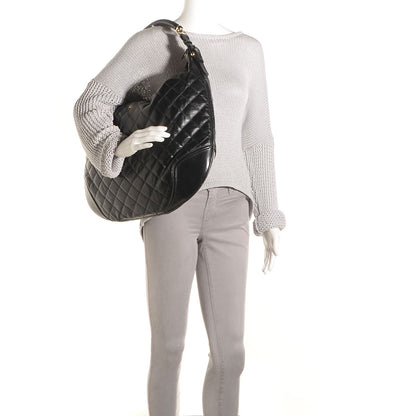 Burberry Calfskin Quilted Hoxton Hobo Black 2 of 9