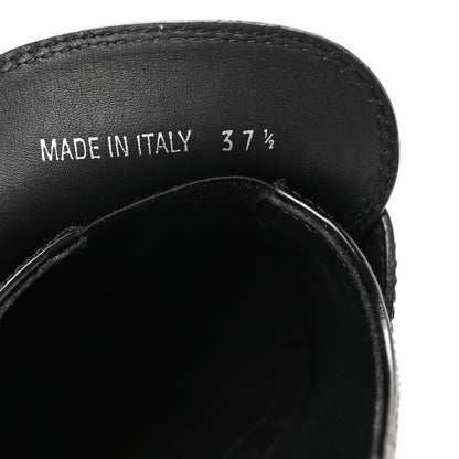 Prada Spazzolato Metal Triangle Logo 50mm Loafers 37.5 Black 8 of 9