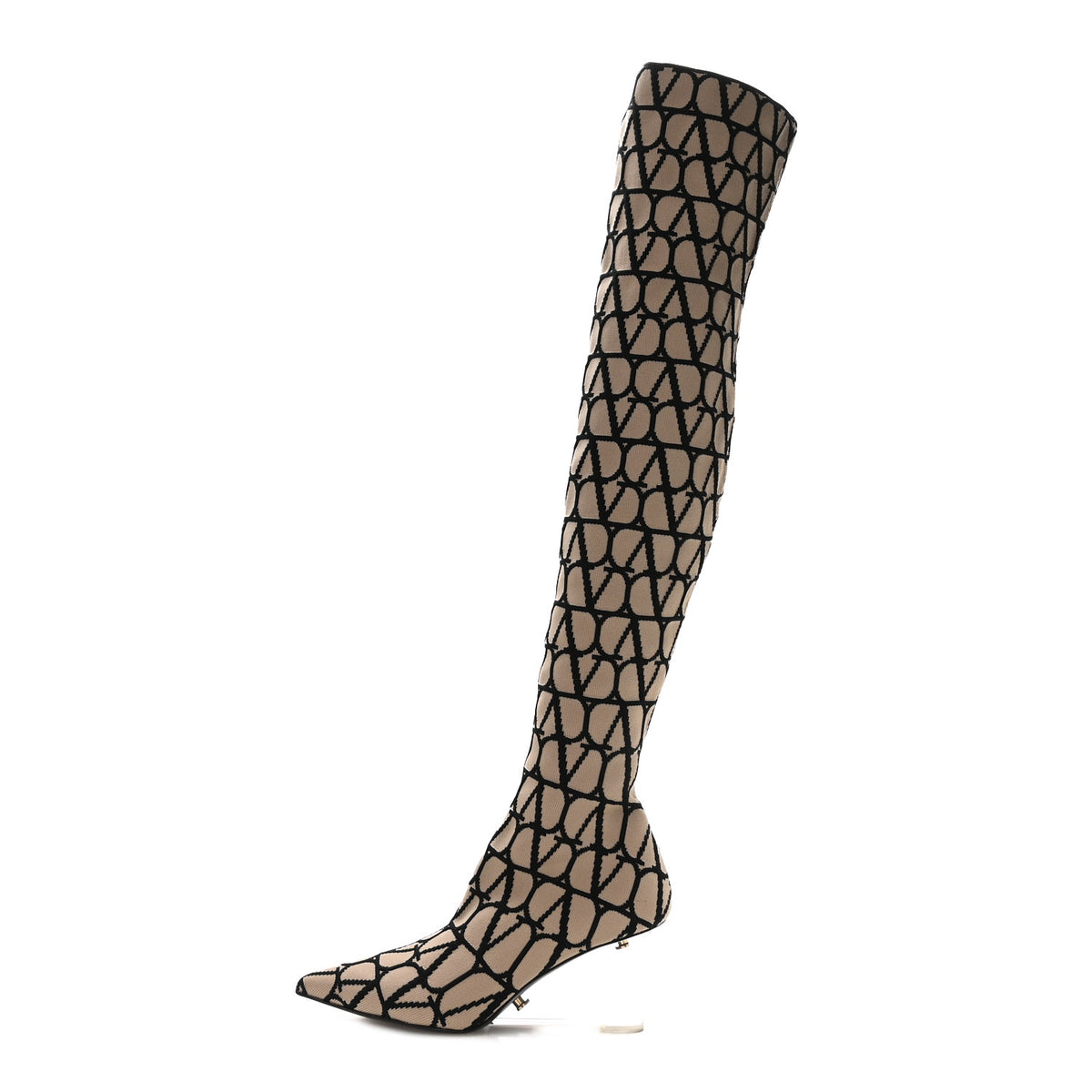 Toile Iconographe Calfskin Vlogo Over the Knee 70mm Boots 37.5  Naturale Nero