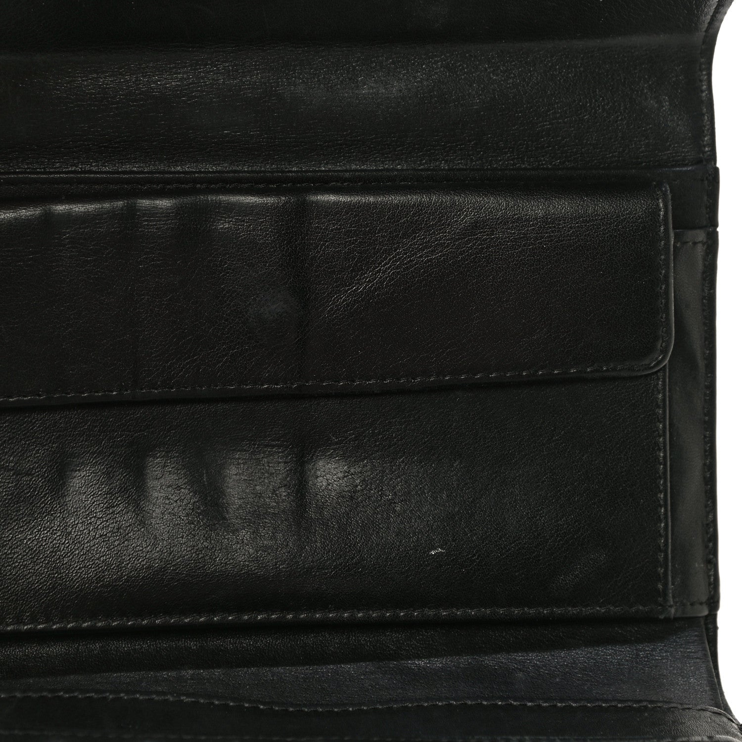 Chanel Lambskin Chevron Quilted Large Flap Clutch Wallet Black 21 of 22